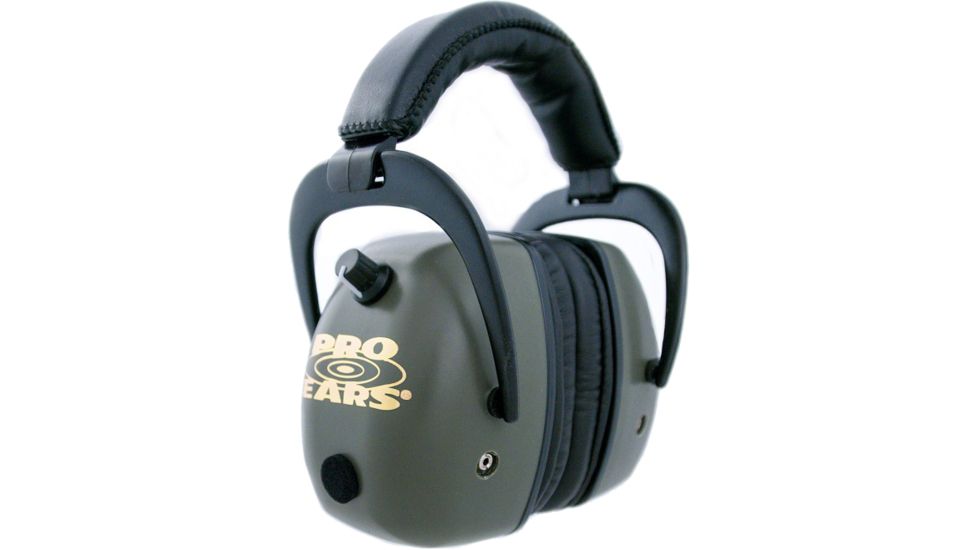 Pro Ears Pro Mag Gold Electronic Ear Muffs, 30 dB, Green, PSDPMG