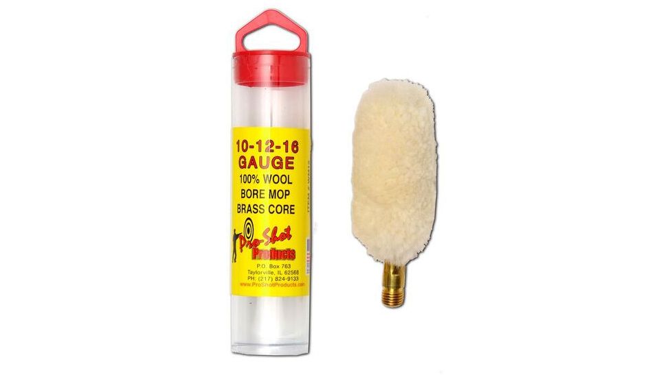 Pro-Shot 12 GA Cotton Bore Mop, Pack of 12, MP12-CS