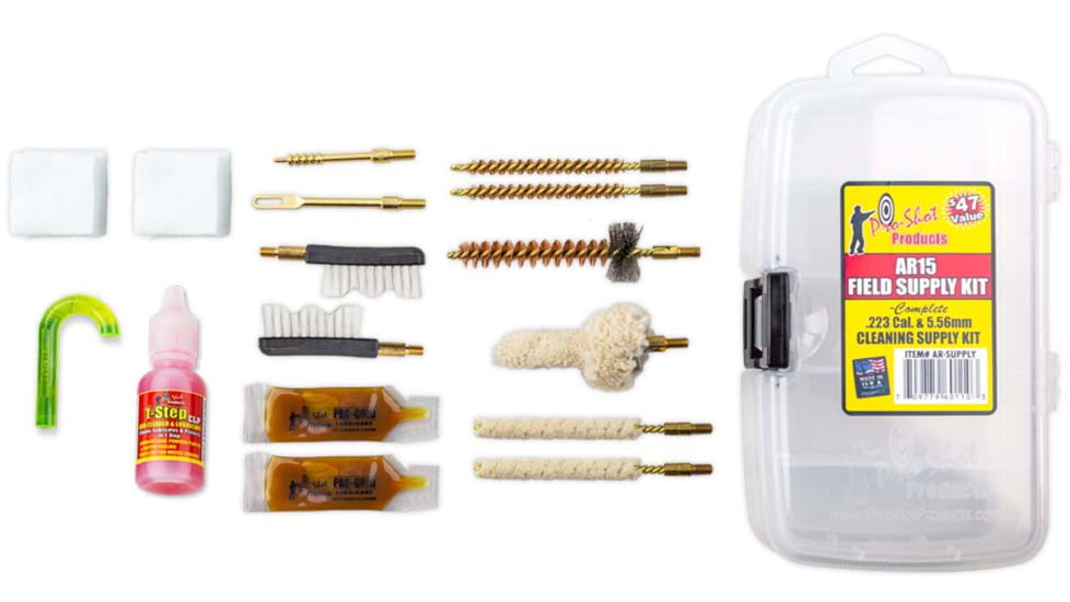 Pro-Shot AR15 Field Supply Kit-Complete Cleaning Supply Kit for AR15 .223 and 5.56mm, AR-SUPPLY