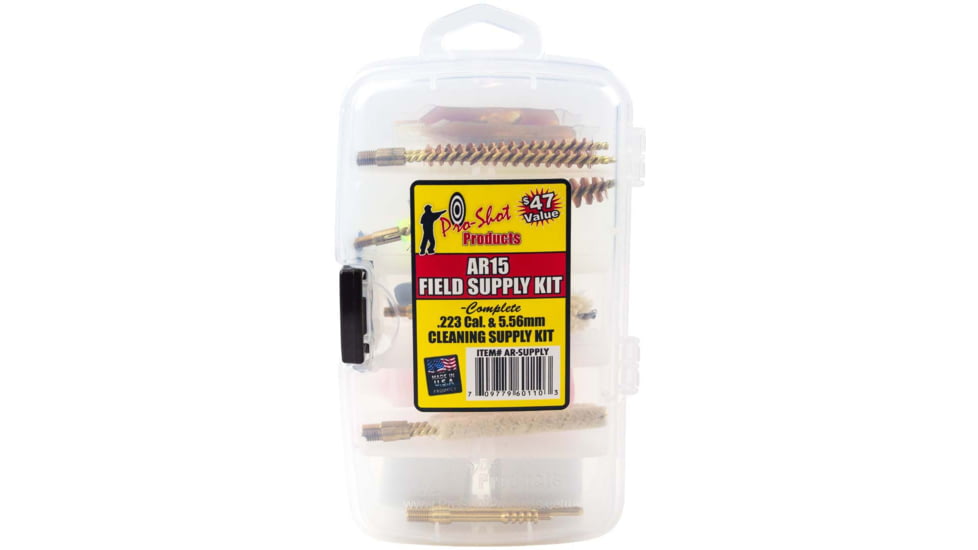 Pro-Shot AR15 Field Supply Kit-Complete Cleaning Supply Kit for AR15 .223 and 5.56mm, AR-SUPPLY