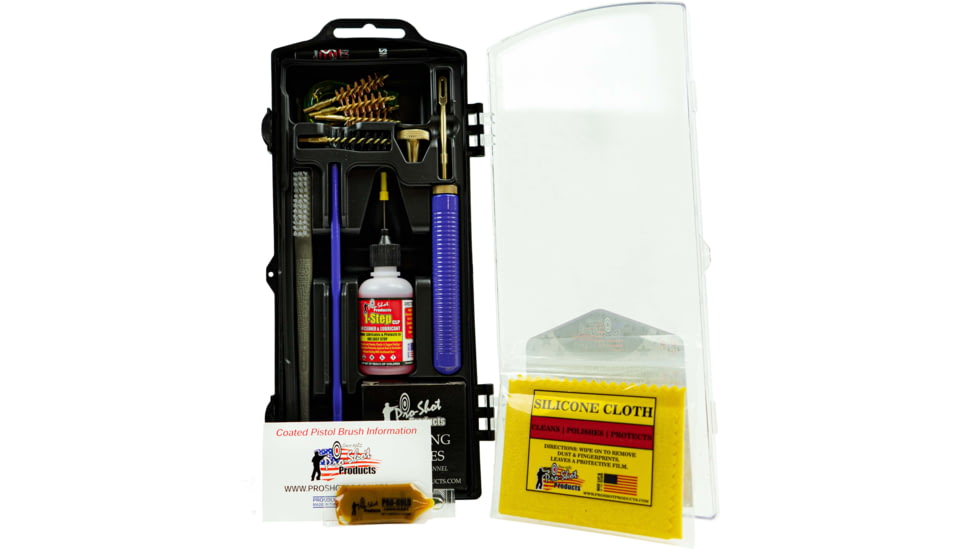 Pro-Shot Coated Rod Universal Pistol Gun Cleaning Kit, Purple, .22-45 Cal. PURP-PISTOL