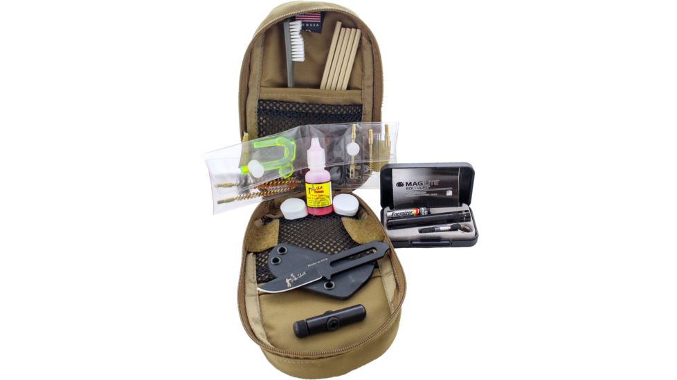 Pro-Shot I-OP AR-15/M4/M16 Cleaning Kit w/Sermon Knife Tool, Coyote, MCOY-5.56-KT