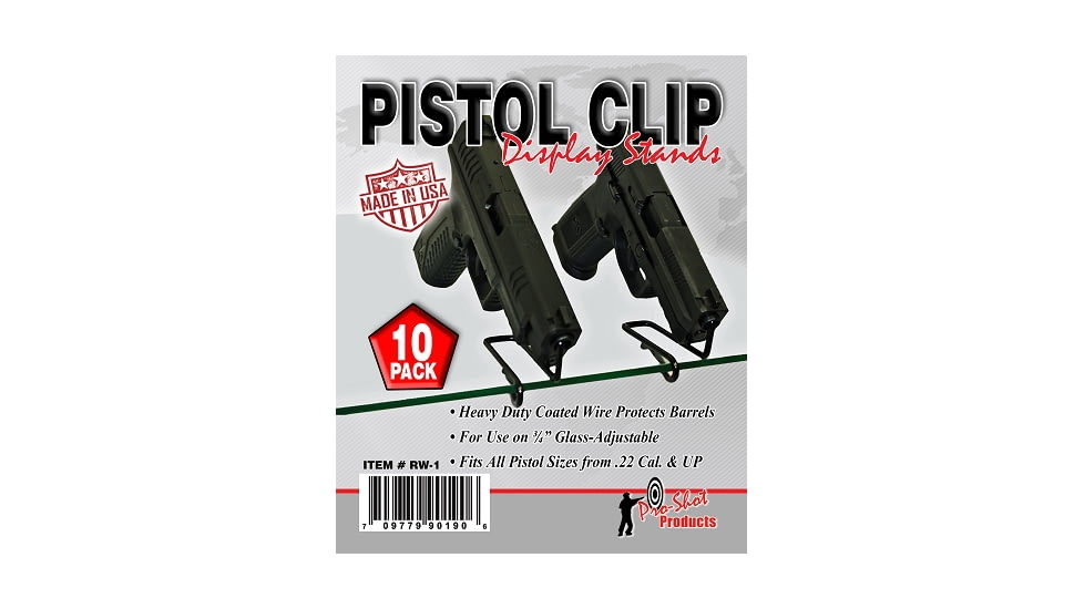 Pro-Shot Pistol Clip Display Stand 10 Displays Per Package