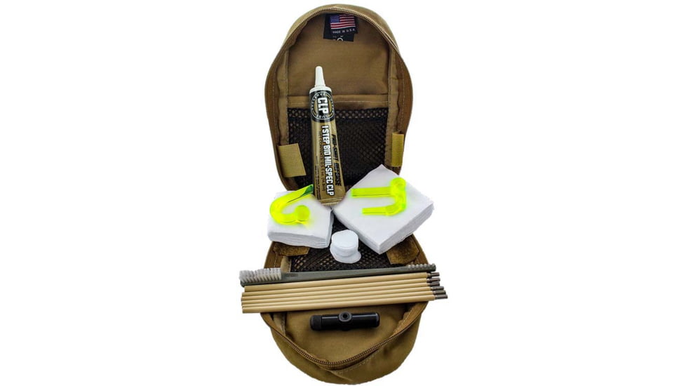 Pro-Shot Tactical Team Universal Cleaning Rod System Molle Kit, Pistol &amp; Rifle, 9mm/.45 Cal./5.56mm/.30 Cal., Coyote, Universal, MCOY-UNIVERSAL