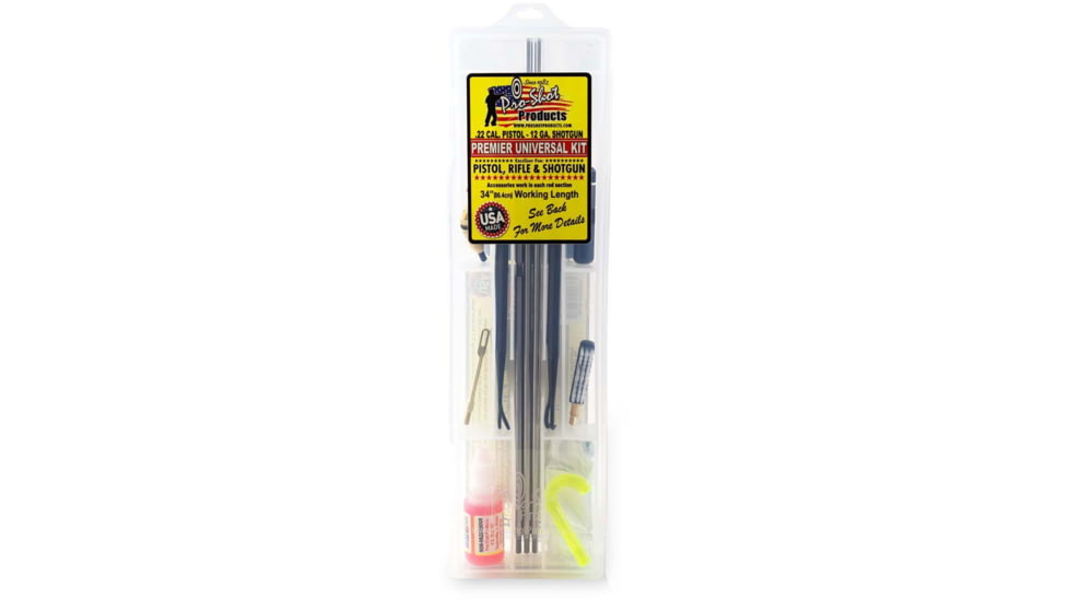 Pro-Shot Universal Box Gun Cleaning Kit w/Swivel T Handle, Stainless Steel, .22 Cal. - 12 Ga. UVBOXKIT