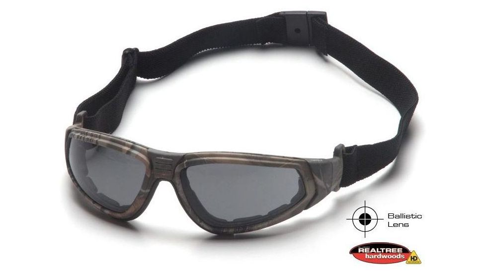 Pyramex XSG Shooting Glasses - Gray Ballistic Anti-Fog Lens, Real Tree HW Frame GC4020BST