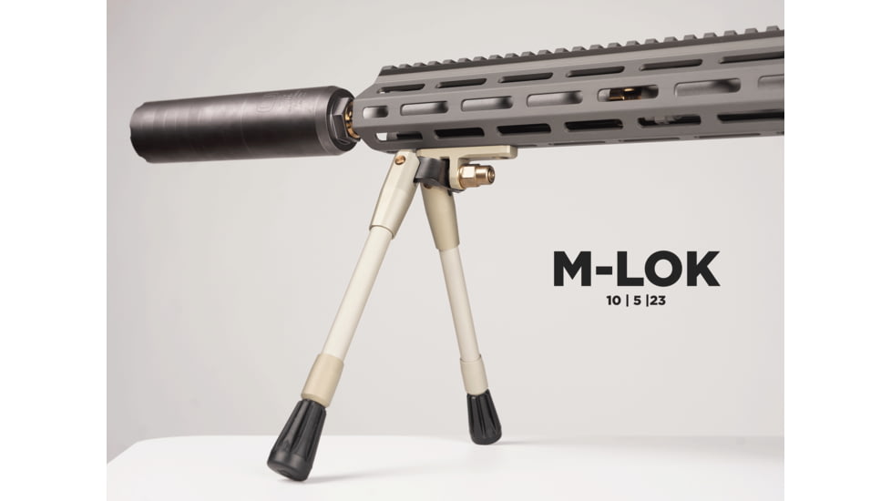 Q Kickstand M-LOK Bipod, Stainless Steel, 15 Degree Tilt, Fits M-LOK Mount, ACCKICKSTANDBIPODMLOK