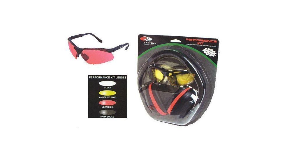 Radians 5 Position Glasses &amp; Earmuffs w/Adjustable Headband SLVR0140