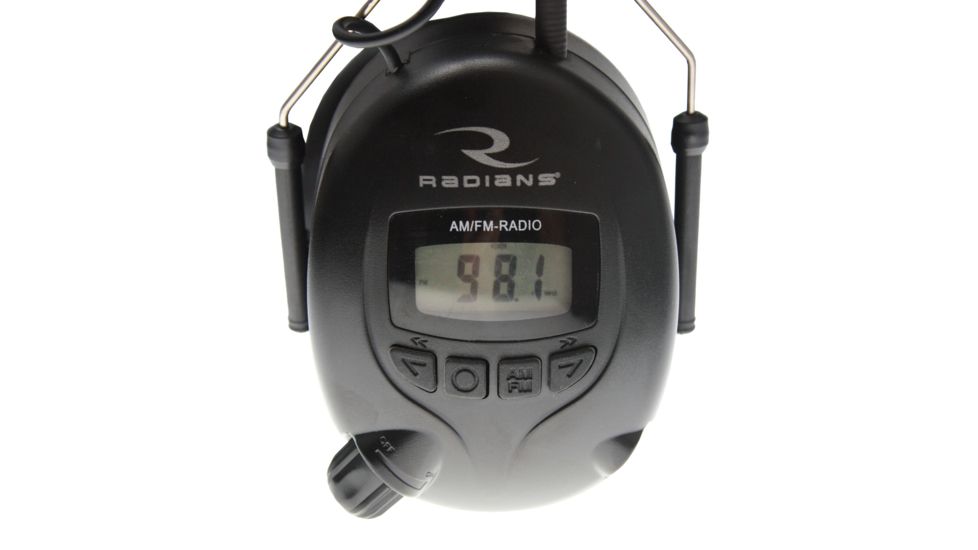 Radians AM/FM Electronic Earmuff, Black Earcup, One Size AMFMD1C