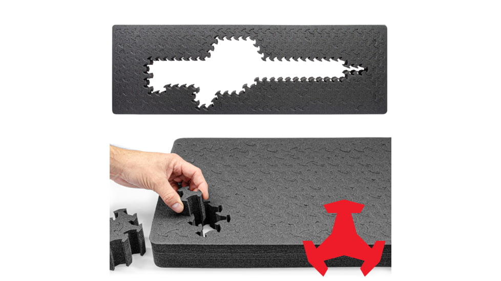 RAGAR Hard Rifle Cases 41.75in x 13.5in XP Crosslinked Foam Insert, Charcoal Gray, Standard, RG00008-XP