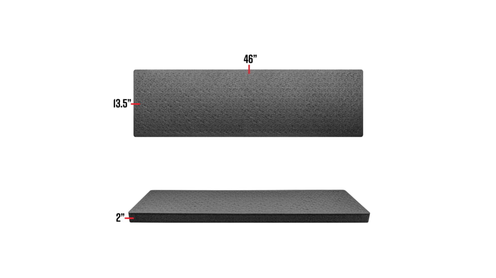 RAGAR Hard Rifle Cases 46in x 13.5in XP Crosslinked Foam Insert, Charcoal Gray, Large, RG00014-XP