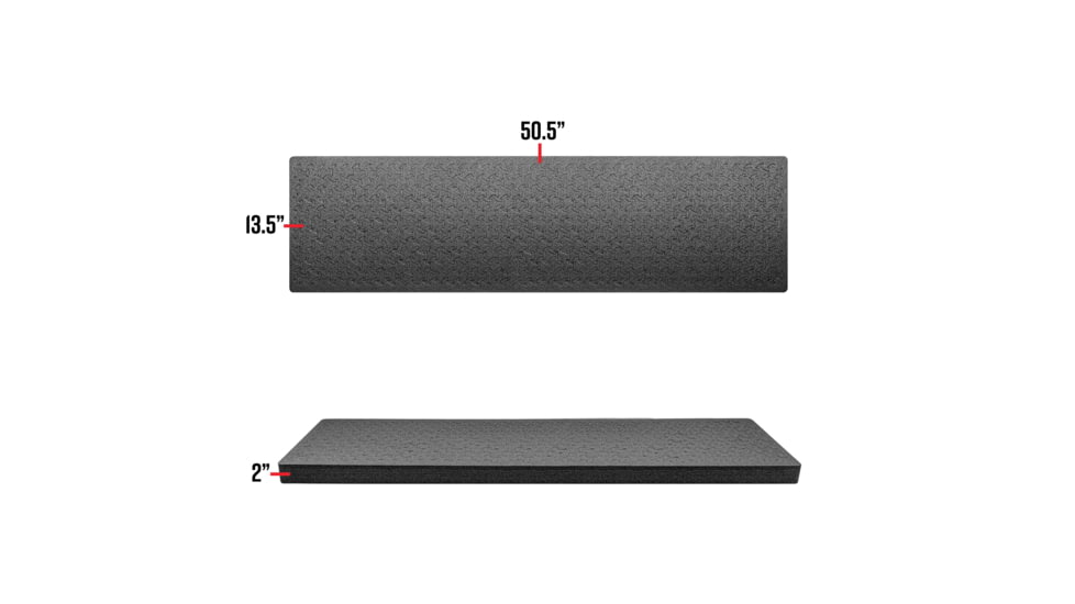 RAGAR Hard Rifle Cases 50.5in x 13.5in XP Crosslinked Foam Insert, Charcoal Gray, Extra Large, RG00015-XP