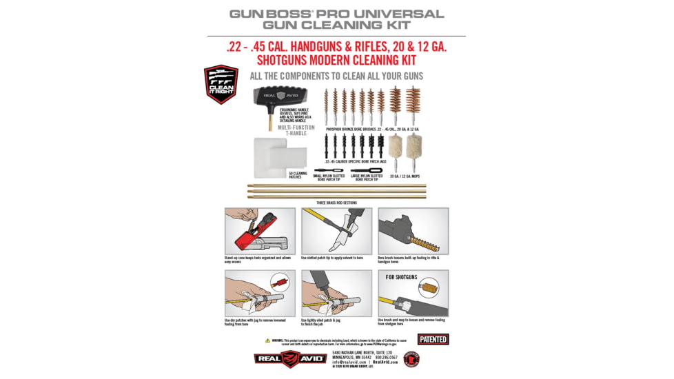Real Avid Gun Boss Pro, Universal Cleaning Kit AVGBPRO-U