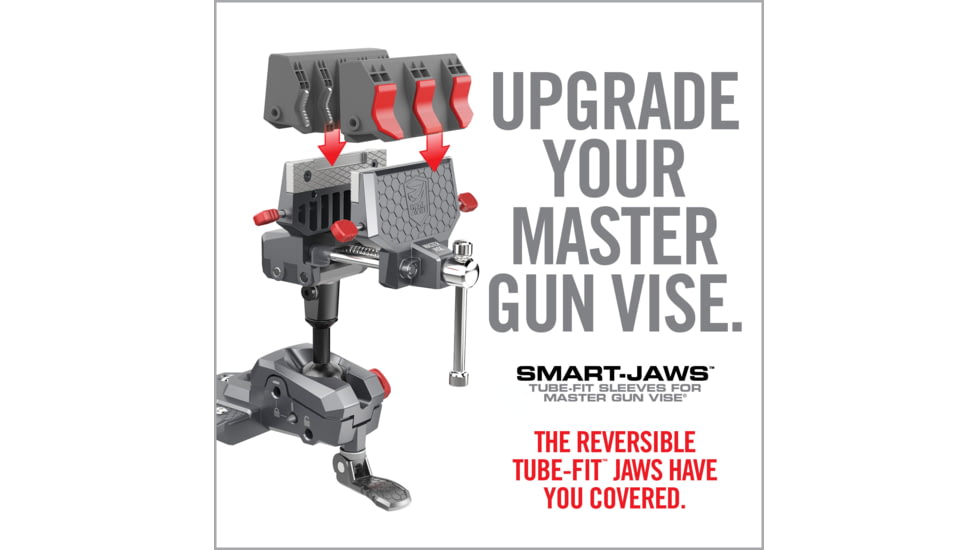 Real Avid Smart Jaws Tube-fit Sleeves, Grey, Red, Medium, AVSFJPF