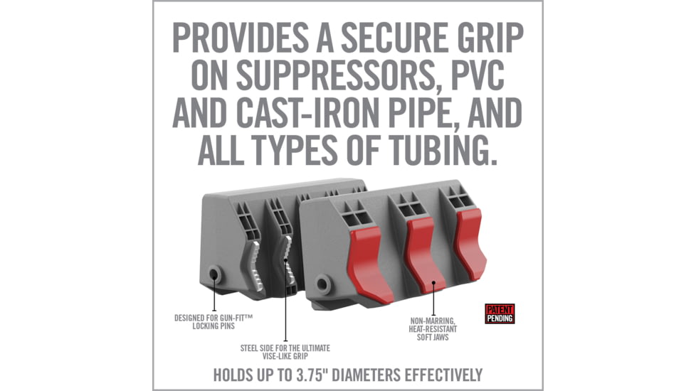 Real Avid Smart Jaws Tube-fit Sleeves, Grey, Red, Medium, AVSFJPF