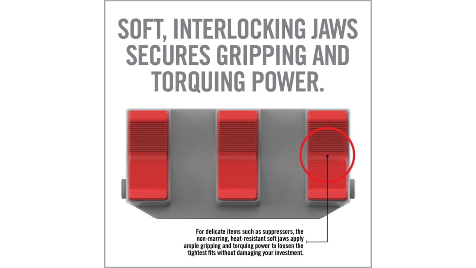 Real Avid Smart Jaws Tube-fit Sleeves, Grey, Red, Medium, AVSFJPF