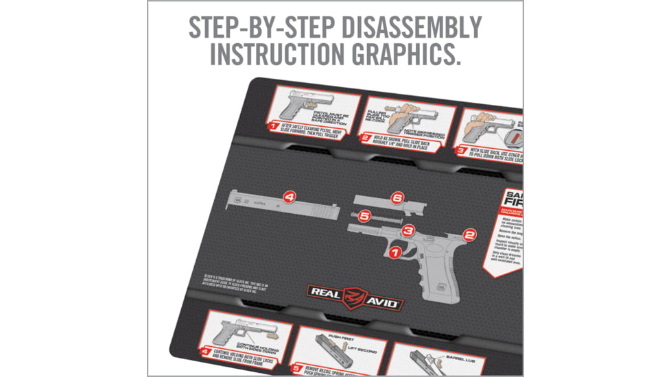 Real Avid Smart Mat for Glock W/ Parts Keeper/magnetic Neoprene