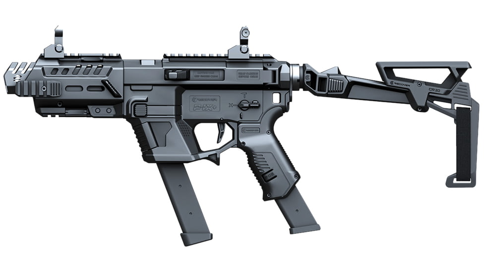 Recover Tactical P-IX Modular AR Platform for Glock Pistols Folding Brace, Black, 0, PIXPB-FBR-01