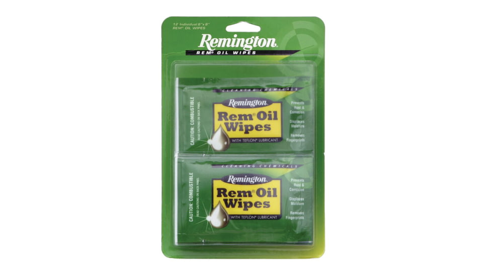 Remington Oil Wipes, 12 Count, 6inx8in, 92932