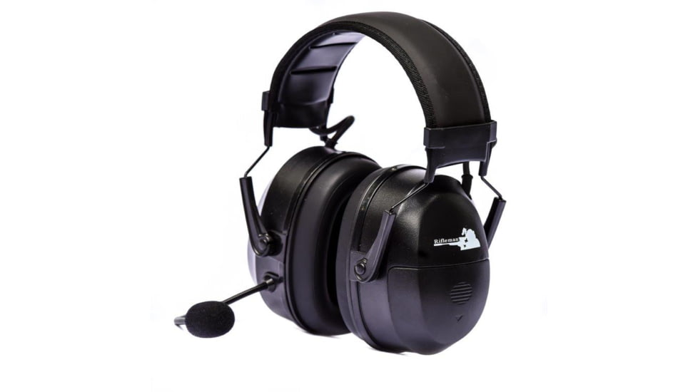 USED Rifleman Bluetooth Communicator Hearing Protection Ear Muffs, NRR 25, 3 AAA, Black, RFCMBBX, EDEMO1