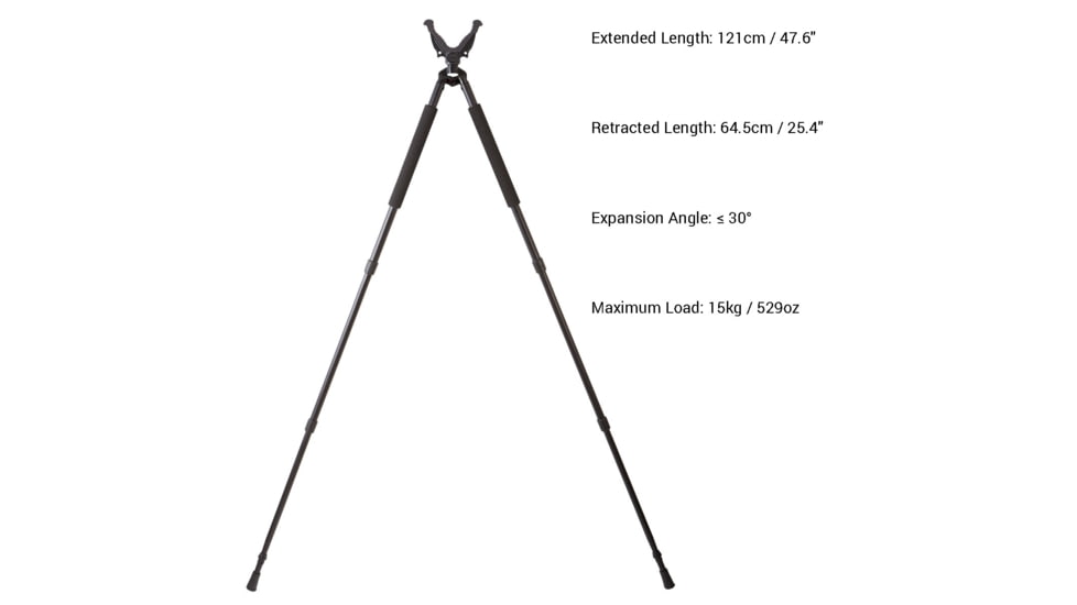 RokStad LIT V Mount Bipod Gun Rest, Black, RSGR-05
