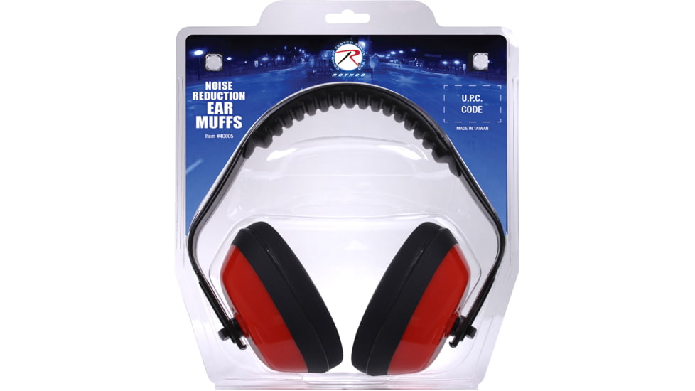 Rothco Noise Reduction Ear Muffs, 28 +-3 NRR, Red/Black, 40805