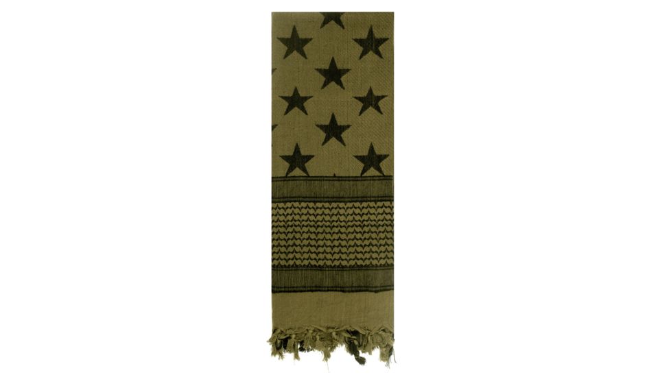 Rothco Stars and Stripes Shemagh Tactical Desert Scarf, Olive Drab, 8864-OliveDrab
