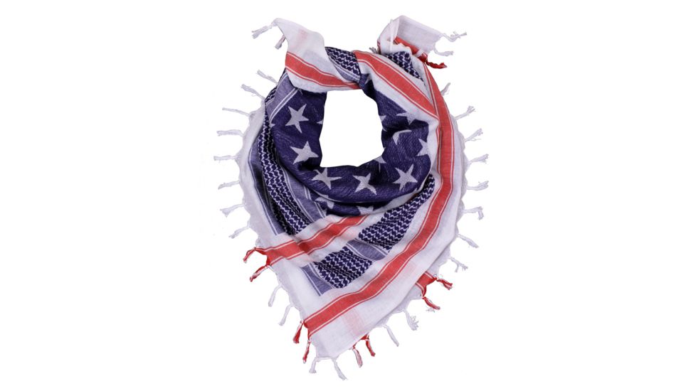 Rothco Stars and Stripes Shemagh Tactical Desert Scarf, Red/White/Blue, 88550-RedWhiteBlue