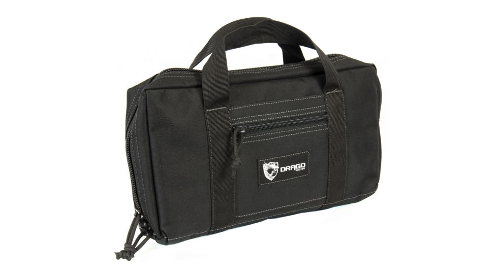 Drago Gear 12 Inch x 8 Inch Polyester Single Pistol Case, Black, 12 Inch x 8 Inch, DRA12-316BL