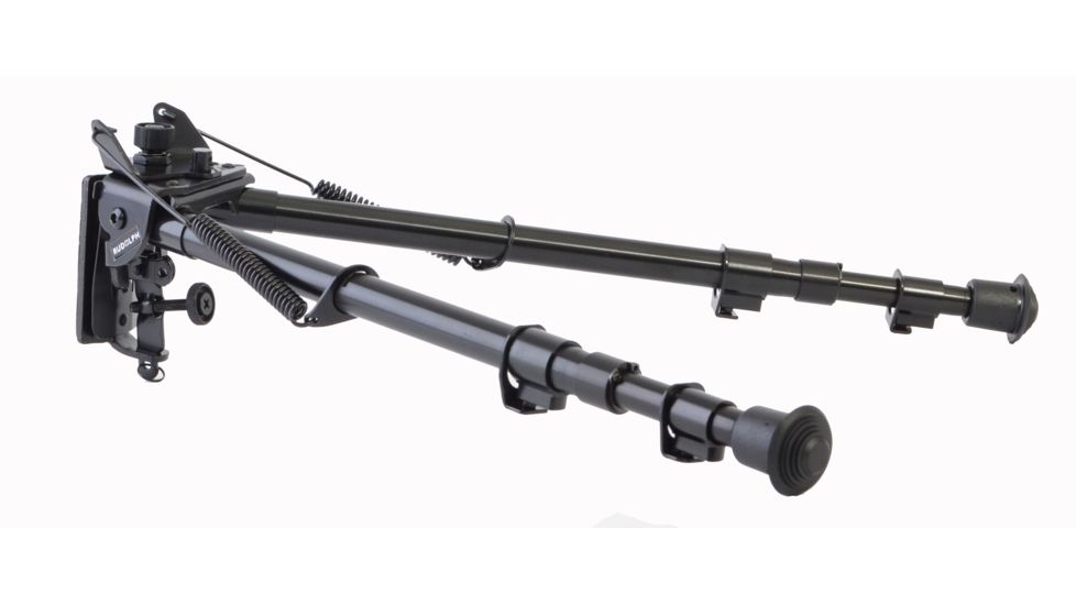 Rudolph Optics 13in.-27in. Black Aluminum Swivel Pivot Bipod, Black 6009880275168