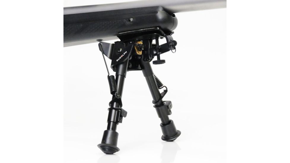 Rudolph Optics 6in.-9in. Black Aluminum Swivel Pivot Bipod, Black 6009880275144
