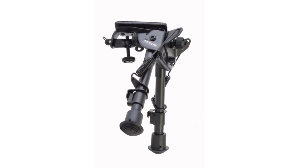 Rudolph Optics 6in.-9in. Black Aluminum Swivel Pivot Bipod, Black 6009880275144