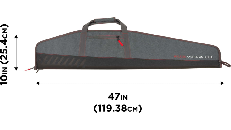 Ruger American Rifle Lockable Gun Case, 46in Scoped Rifles, Dark Heather Gray, 46 in, 29735
