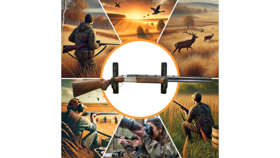 Rush Creek Creations 2-Piece Padded Gun Display Wall Hooks, Black, 38-5073