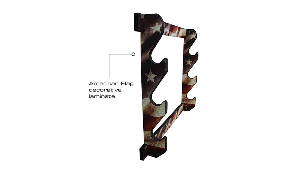 Rush Creek Creations 3 Gun Wall Rack, Americana Flag, 38-4043