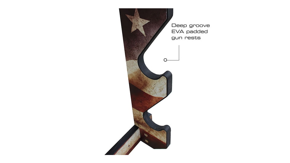 Rush Creek Creations 3 Gun Wall Rack, Americana Flag, 38-4043