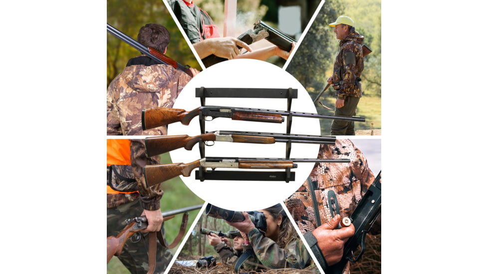 Rush Creek Creations 3 Gun Wall Rack, Black, 38-3039