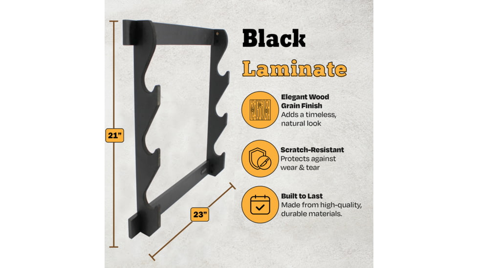 Rush Creek Creations 3 Gun Wall Rack, Black, 38-3039