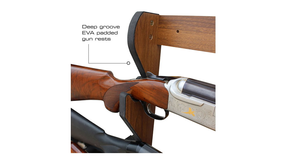 Rush Creek Creations 3 Gun Wall Rack, Dark Walnut, 38-4041