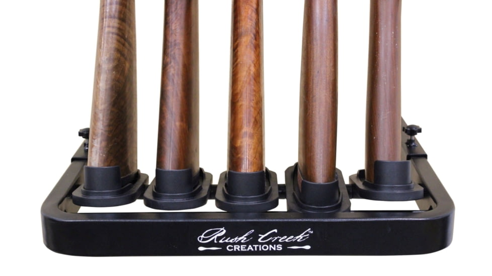 Rush Creek Creations 5-Gun Wall Rack with Smart Stock Technology, Black, 38-5005