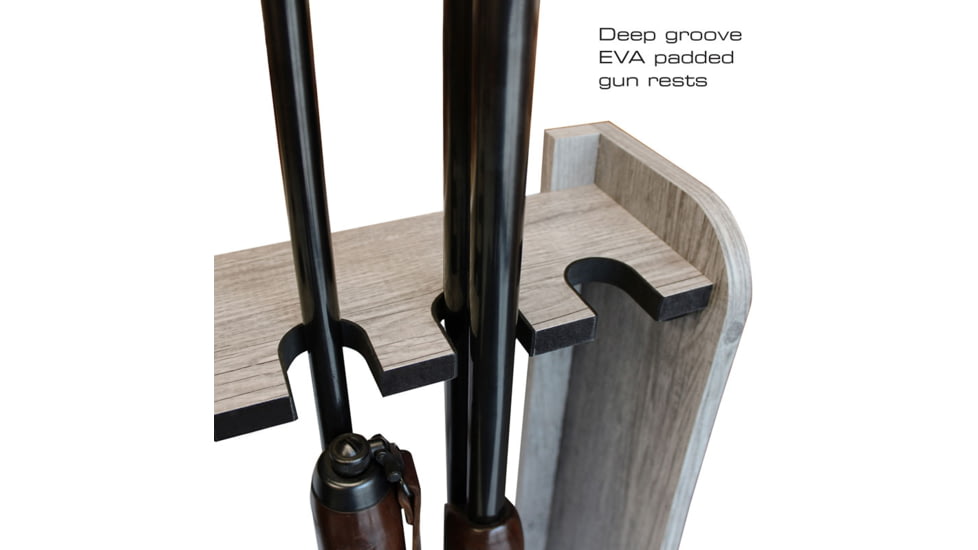 Rush Creek Creations 8 Gun Floor Rack, Barn Wood, 38-4058