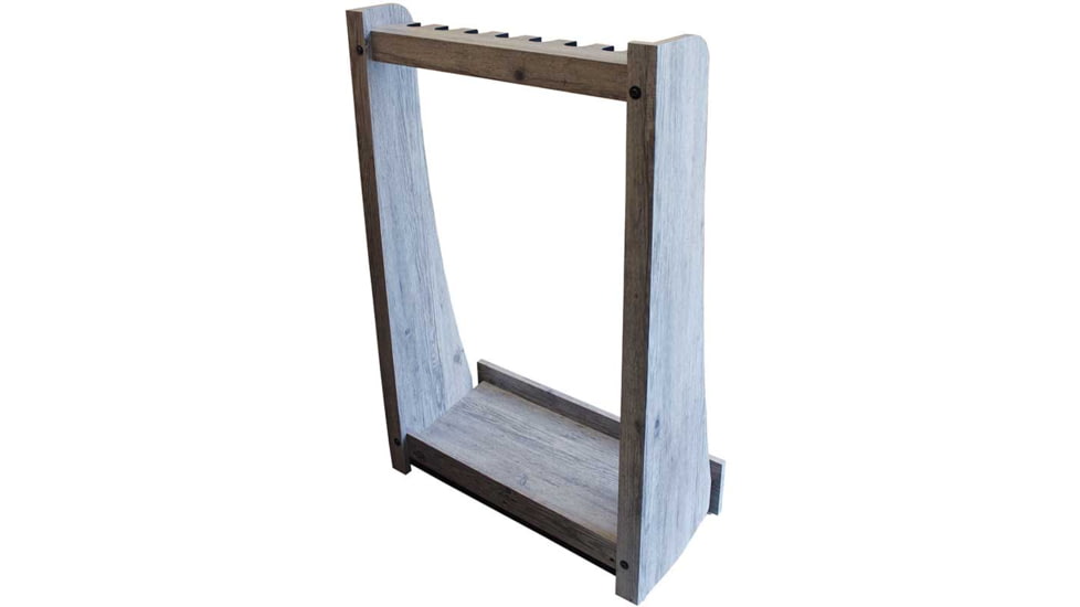 Rush Creek Creations 8 Gun Floor Rack, Barn Wood, 38-4058