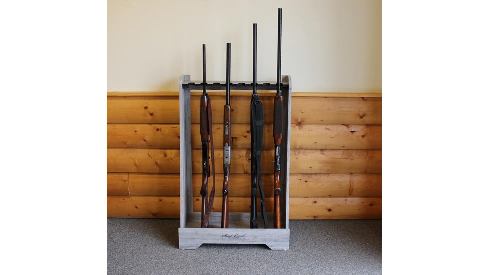 Rush Creek Creations 8 Gun Floor Rack, Barn Wood, 38-4058
