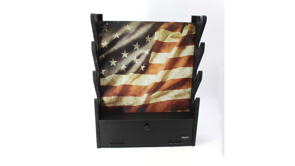 Rush Creek Creations Creations Gun Rack for 4 Guns, Rifles/Shotguns, Black, Medium, 38-8084