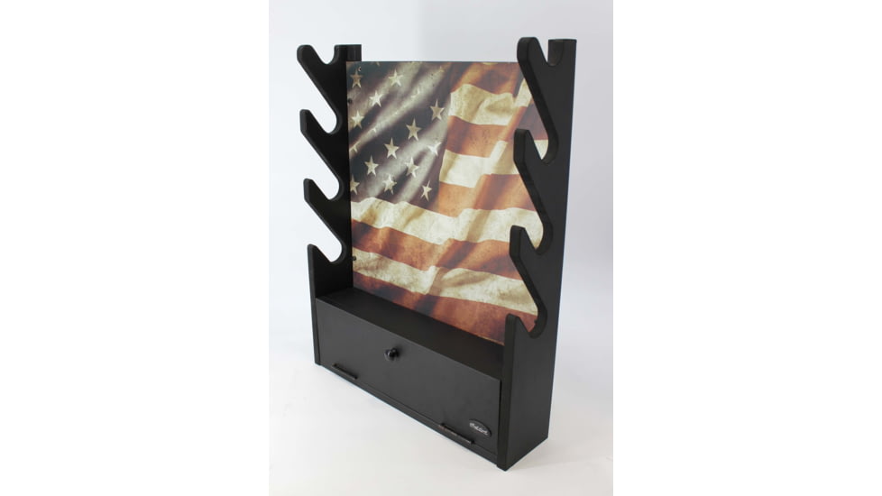 Rush Creek Creations Creations Gun Rack for 4 Guns, Rifles/Shotguns, Black, Medium, 38-8084