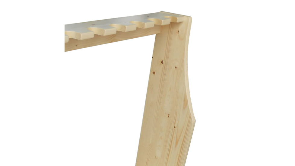 Rush Creek Creations Free Standing Wood 7-Gun Storage Rack, Natural Pine Light, 39-4001