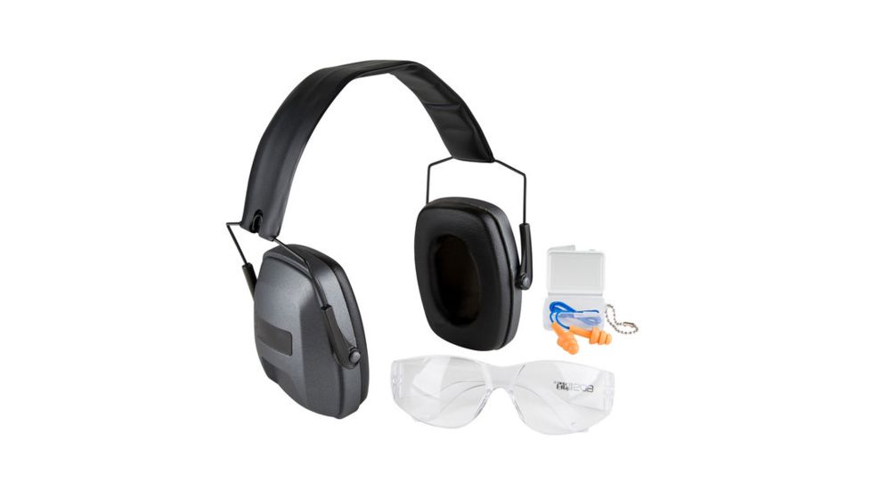 Safariland 1218592 Professional Eye &amp; Ear Range Kit Earmuff/Plugs/Glasses 33 DB