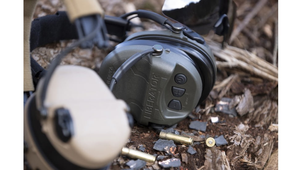 Safariland - TCI Liberator Hearing Protection with Adaptive Behind-the-Head Suspension, OD Green, TCI-LIBHPB-2.0-OD