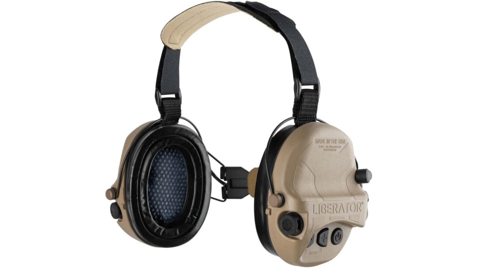 USED Safariland - TCI Liberator Hearing Protection with Adaptive Behind-the-Head Suspension, Flat Dark Earth, TCI-LIBHPB-2.0-FDE, EDEMO1