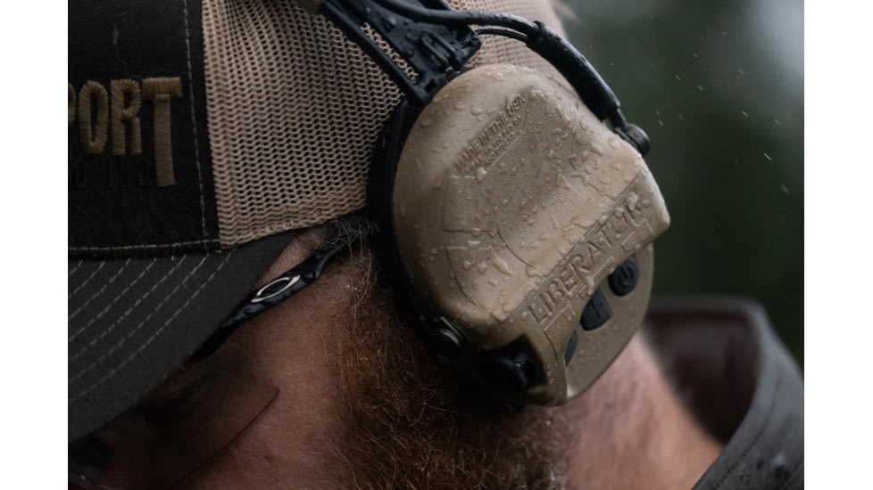 Safariland - TCI Liberator Hearing Protection with Adaptive Behind-the-Head Suspension, Flat Dark Earth, TCI-LIBHPB-2.0-FDE